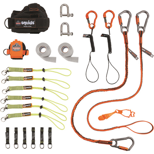 Trousse de longes de fixation d'outils pour monteurs de charpentes m&eacute;talliques et poseurs d'acier 3186 Squids Infinity Industrial Services Inc.