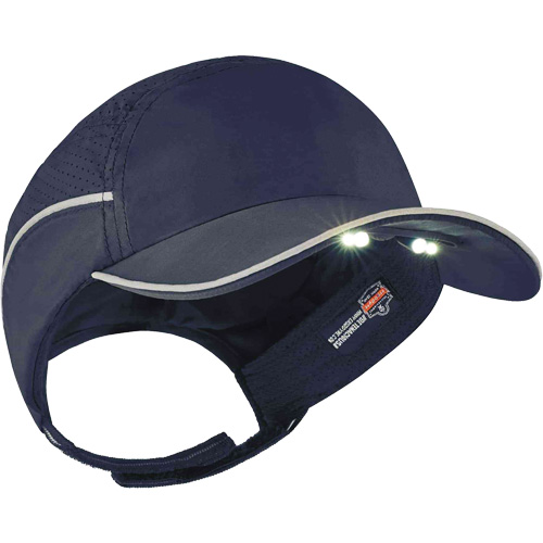 Skullerz&reg; 8965 Lightweight Bump Cap Hat with LED Lighting, Navy Blue Infinity Industrial Services Inc.