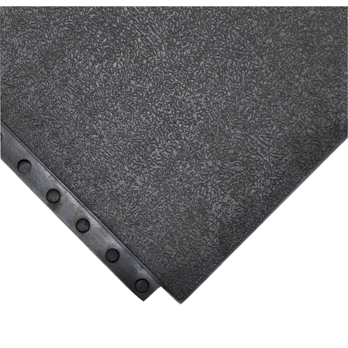 24/Seven&reg; Locksafe&reg; Anti-Fatigue Mat, Smooth, 3' x 3' x 5/8", Black, Natural Rubber Infinity Industrial Services Inc.