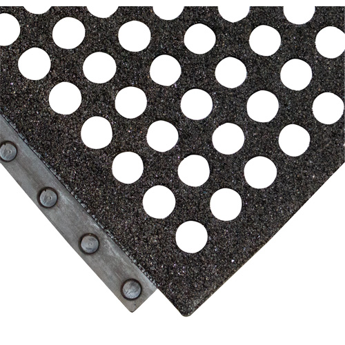 Tapis antifatigue 24/Seven Locksafe, Nid d'abeilles, 3' x 3' x 5/8", Noir, Nitrile Infinity Industrial Services Inc.