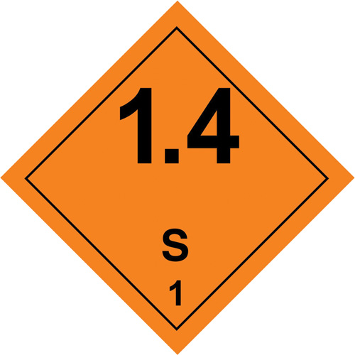 &eacute;tiquettes de manutention de mati&egrave;res dangereuses, 4" lo x 4" la, Noir/orange Infinity Industrial Services Inc.