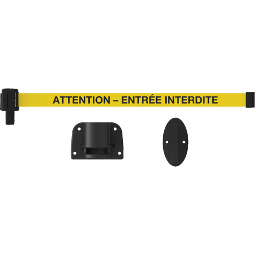 Syst&egrave;me de montage mural pour barri&egrave;re PLUS, Plastique, Fixation par vis, 15', Ruban Jaune Infinity Industrial Services Inc.
