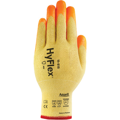 Gants haute visibilit&eacute; r&eacute;sistants aux coupures HyFlex, Taille 6, Calibre 13, Rev&ecirc;tement Mousse de nitrile, Enveloppe en Acier inoxydable/Kevlar/Spandex, ASTM ANSI niveau A5/EN 388 niveau E Infinity Industrial Services Inc.