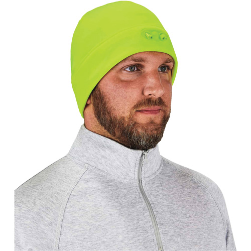 N-Ferno&reg; Skull Cap Beanie Hat with LED Lights, One Size, High-Visibility Lime Green Infinity Industrial Services Inc.
