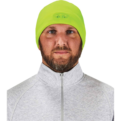 N-Ferno&reg; Skull Cap Beanie Hat with LED Lights, One Size, High-Visibility Lime Green Infinity Industrial Services Inc.