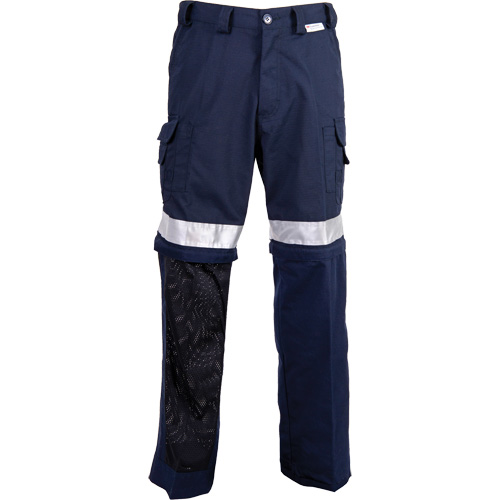 Pantalons ventil&eacute;s haute visibilit&eacute; toutes saisons, Poly-coton, 28, Bleu marin Infinity Industrial Services Inc.