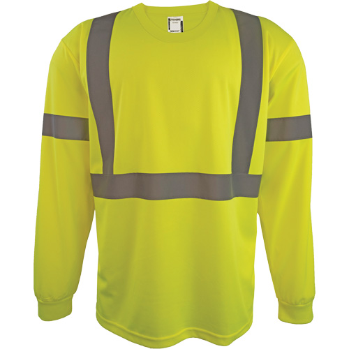 Chemise de s&eacute;curit&eacute; &agrave; manches longues, Polyester, 2T-Grand, Jaune lime haute visibilit&eacute; Infinity Industrial Services Inc.
