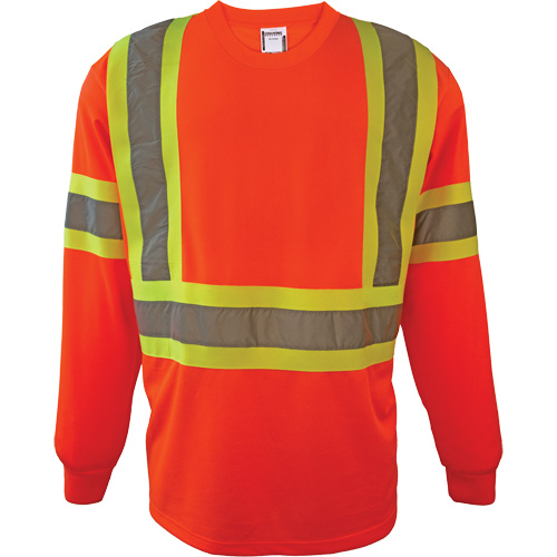 Chemise de s&eacute;curit&eacute; &agrave; manches longues, Polyester, 2T-Grand, Orange haute visibilit&eacute; Infinity Industrial Services Inc.