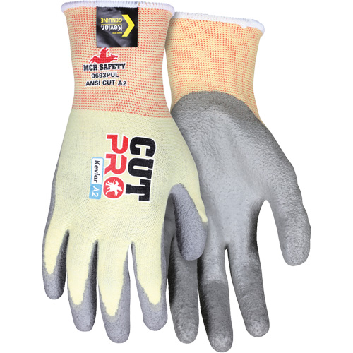 Gants enduits r&eacute;sistant &agrave; la coupe Cut Pro, Taille Moyen, Calibre 15, Rev&ecirc;tement Polyur&eacute;thane, Enveloppe en Kevlar, ASTM ANSI niveau A2 Infinity Industrial Services Inc.