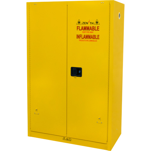 Flammable Storage Cabinet, 45 gal., 2 Door, 43" W x 65" H x 18" D Infinity Industrial Services Inc.