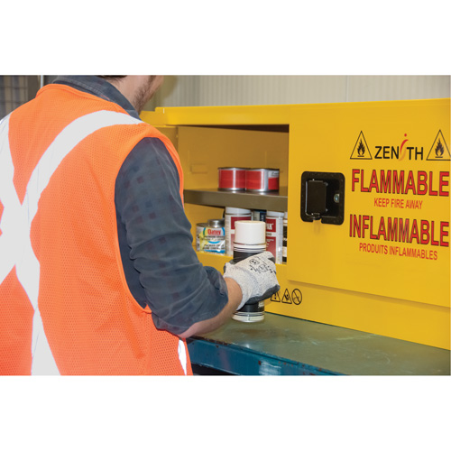 Armoire pour produits inflammables, 12 gal., 2 Porte(s), 43" La x 18" h x 18" p Infinity Industrial Services Inc.