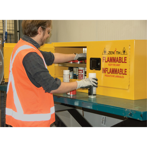 Armoire pour produits inflammables, 12 gal., 2 Porte(s), 43" La x 18" h x 18" p Infinity Industrial Services Inc.