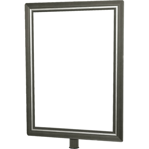 Porte-enseigne vertical robuste pour montant classique, Chrome satin&eacute; Infinity Industrial Services Inc.