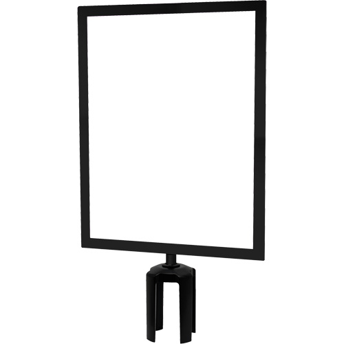 Porte-enseigne horizontal robuste avec adaptateur pour poteaux Tensabarrier, Noir Infinity Industrial Services Inc.