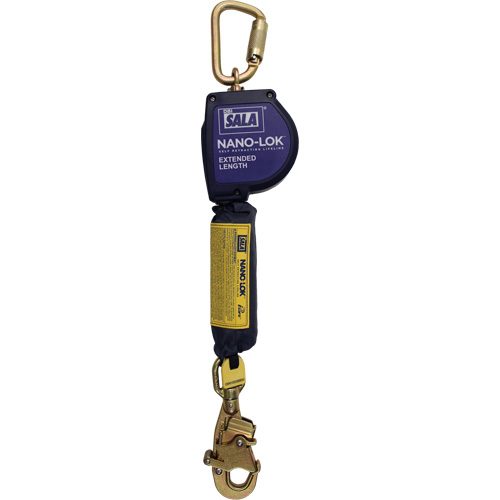 Nano-Lok Extended Length Self Retracting Lifeline, 10', Dyneema&reg;, Swivel Infinity Industrial Services Inc.
