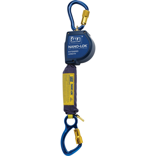 Nano-Lok Extended Length Self Retracting Lifeline, 10', Dyneema&reg;, Swivel Infinity Industrial Services Inc.