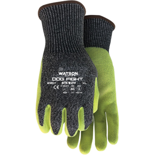 Gants r&eacute;sistant &agrave; la coupe Stealth Dog Fight, Taille Moyen, Rev&ecirc;tement Nitrile, Enveloppe en Fibre de verre/PEHP/Nylon/Acier inoxydable, ASTM ANSI niveau A5 Infinity Industrial Services Inc.