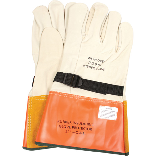 Leather Protector Gloves with Strap, Size 8, 12" L Infinity Industrial Services Inc.