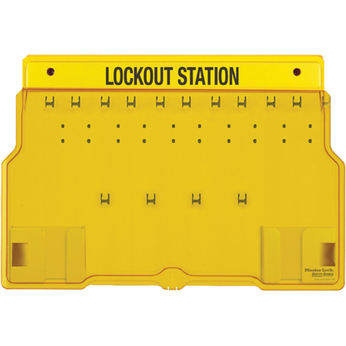 Poste de cadenassage trilingue recouvert, Cadenas Aucune, Capacit&eacute; de 10, Cadenas Non compris Infinity Industrial Services Inc.