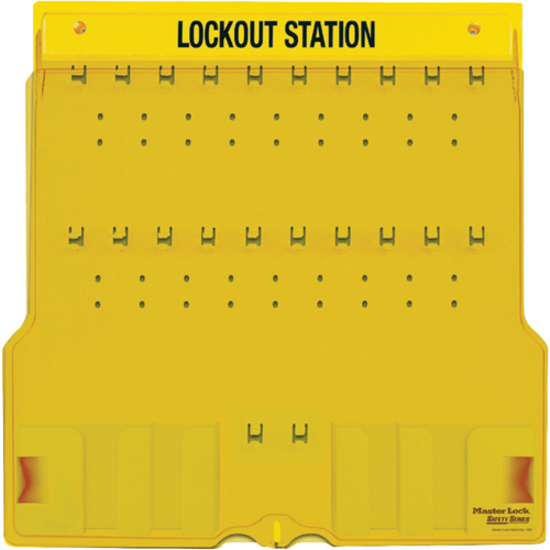 Poste de cadenassage trilingue recouvert, Cadenas Aucune, Capacit&eacute; de 20, Cadenas Non compris Infinity Industrial Services Inc.