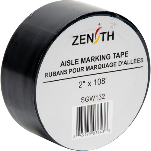 Aisle Marking Tape, 2" x 108', PVC, Black Infinity Industrial Services Inc.