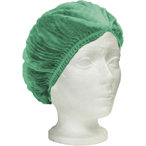 Ronco Care Pleated Bouffant Cap, Polypropylene, 21", Green Infinity Industrial Services Inc.