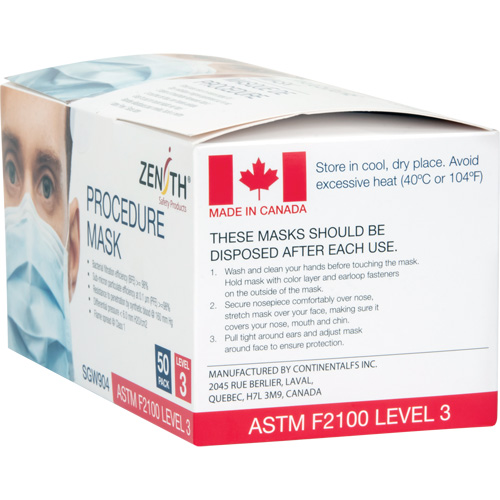 Disposable Procedure Face Masks, ASTM F2100 Level 3, Class 1 Infinity Industrial Services Inc.