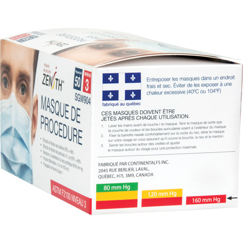 Disposable Procedure Face Masks, ASTM F2100 Level 3, Class 1 Infinity Industrial Services Inc.