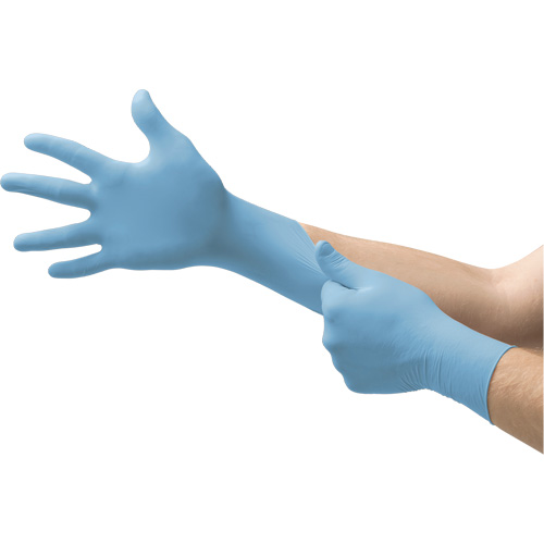 Gants jetables N20, Petit, Nitrile, 4,7 mils, Sans poudre, Bleu Infinity Industrial Services Inc.