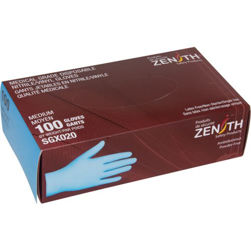 Tactile Medical-Grade Disposable Gloves, Small, Nitrile/Vinyl, 4.5-mil, Powder-Free, Blue, Class 2 Infinity Industrial Services Inc.