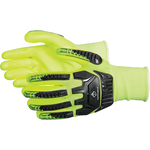 Gants antichocs &agrave; haute visibilit&eacute; r&eacute;sistants aux coupures Dexterity, Petit, Paume en Mousse de nitrile, Poignet &eacute;lastique Infinity Industrial Services Inc.