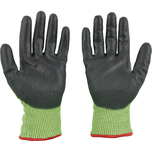Gants &agrave; haute visibilit&eacute; enduits par trempage, Taille T-Grand, Calibre 15, Rev&ecirc;tement Polyur&eacute;thane, Enveloppe en Poly&eacute;thyl&egrave;ne, ASTM ANSI niveau A5 Infinity Industrial Services Inc.
