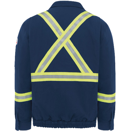 Blouson aviateur doubl&eacute; pour hommes avec garniture r&eacute;fl&eacute;chissante, Petit, Bleu marin, 29 cal/cm² Infinity Industrial Services Inc.
