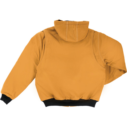 Blouson d'aviateur en toile lourde avec capuchon, Hommes, Petit, Brun Infinity Industrial Services Inc.