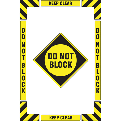 "Keep Clear Do Not Block" Floor Marking Kit, Adhesive, English with Pictogram Infinity Industrial Services Inc.