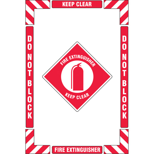 "Fire Extinguisher" Floor Marking Kit, Adhesive, English with Pictogram Infinity Industrial Services Inc.