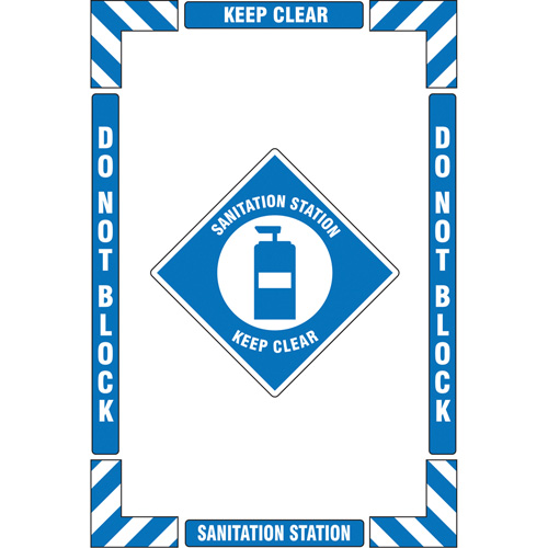 "Sanitation Station" Floor Marking Kit, Adhesive, English with Pictogram Infinity Industrial Services Inc.