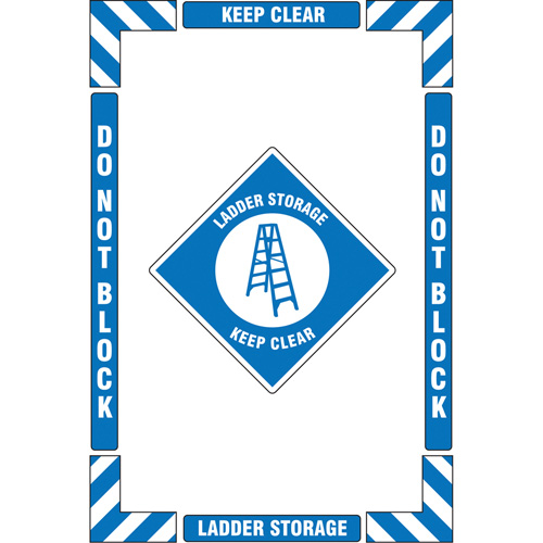 "Ladder Storage" Floor Marking Kit, Adhesive, English with Pictogram Infinity Industrial Services Inc.