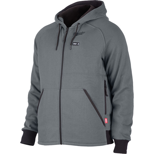 M12 Heated Hoodie Kit, Men's, 2X-Large, Grey, Polyester Infinity Industrial Services Inc.