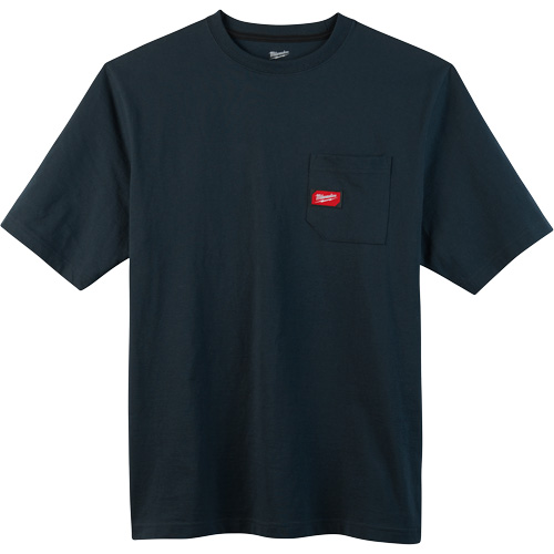 Heavy-Duty Pocket T-Shirt, Men's, Small, Blue Infinity Industrial Services Inc.
