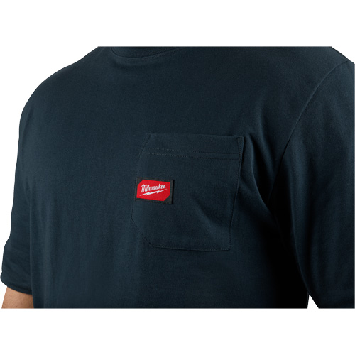Heavy-Duty Pocket T-Shirt, Men's, Small, Blue Infinity Industrial Services Inc.
