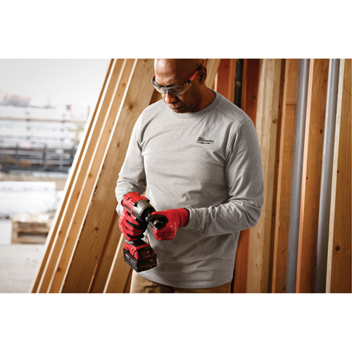 Hybrid Work Tee Shirt, Men's, Small, Grey Infinity Industrial Services Inc.