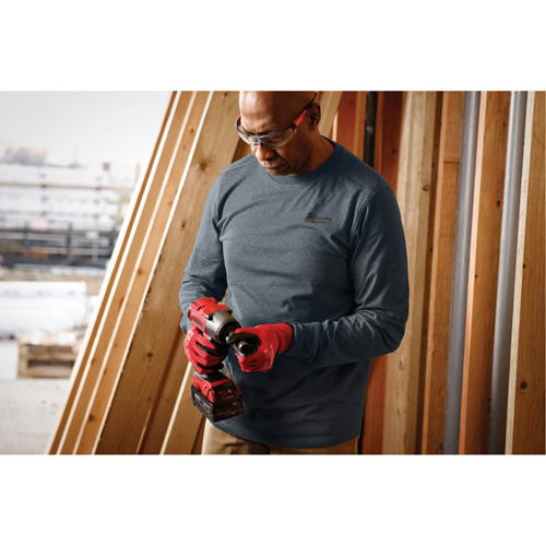 Hybrid Work Tee Shirt, Men's, Small, Blue Infinity Industrial Services Inc.