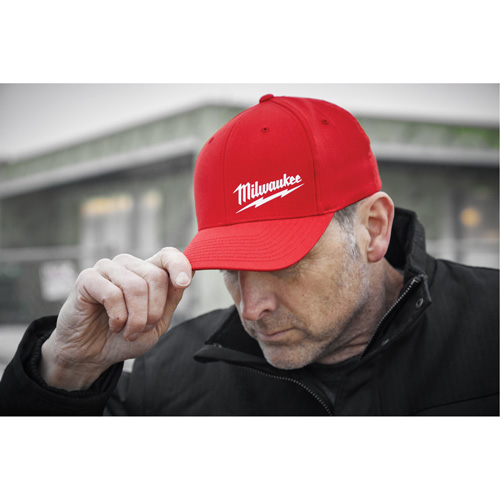 Flexfit&reg; Fitted Hat, Red, Poly-Cotton Infinity Industrial Services Inc.