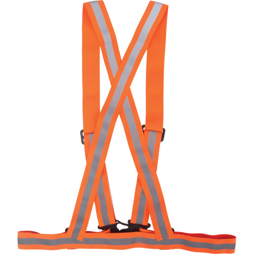 Harnais pour la circulation, Orange haute visibilit&eacute;, Couleur r&eacute;fl&eacute;chissante Argent, Moyen Infinity Industrial Services Inc.