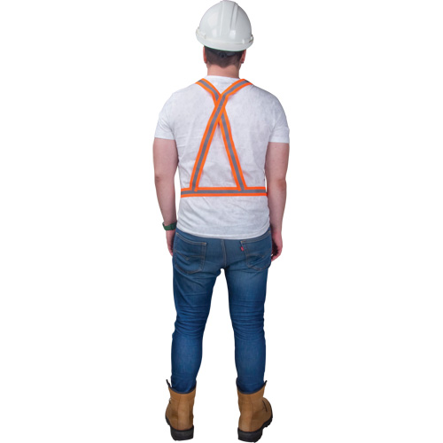 Harnais pour la circulation, Orange haute visibilit&eacute;, Couleur r&eacute;fl&eacute;chissante Argent, Moyen Infinity Industrial Services Inc.