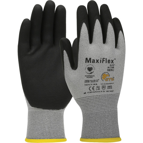 Gants compatibles avec les &eacute;crans tactiles ultral&eacute;gers ATG MaxiFlex Elite, Grand, R&ecirc;vetement Nitrile, Calibre 18, Enveloppe en Nylon Infinity Industrial Services Inc.