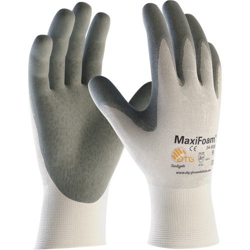 Gants en tricot sans couture de qualit&eacute; sup&eacute;rieure ATG MaxiFoam, Grand, R&ecirc;vetement Nitrile, Calibre 15, Enveloppe en Nylon Infinity Industrial Services Inc.