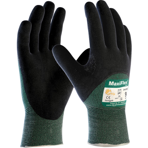 Gants sans coutures r&eacute;sistant aux coupures ATG MaxiFlex Cut, Taille Grand, Calibre 15, Rev&ecirc;tement Nitrile, Enveloppe en Fil technique, ASTM ANSI niveau A2/EN 388 niveau 3/EN 388 niveau B Infinity Industrial Services Inc.