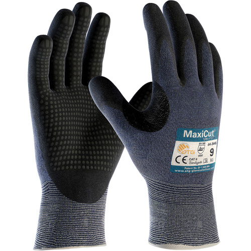 Gants ATG MaxiCut Ultra DT, Taille Grand, Calibre 15, Rev&ecirc;tement Nitrile, Enveloppe en Fil technique, ASTM ANSI niveau A3/EN 388 niveau 5/EN 388 niveau C Infinity Industrial Services Inc.